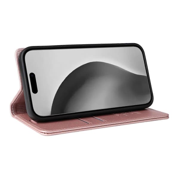 Ställfodral i PU-läder med plånbok för iPhone 16 Pro Max
