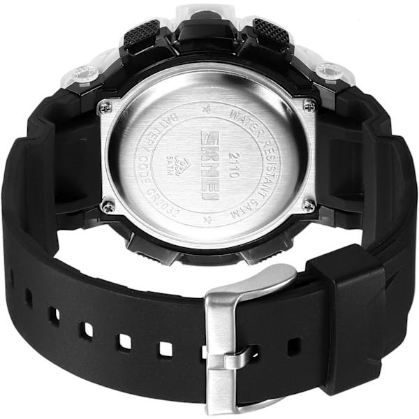 Multifunktionell Klocka för Män Stor Urtavla Utomhus Sport Digitala Herrklockor Datum Casual Armbandsur Vattentät LED Bakgrundsbelysning