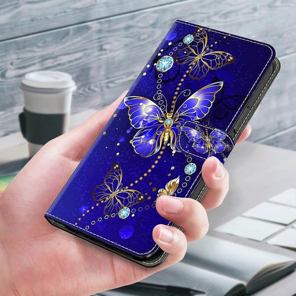 3D Mönstertryck Läder Telefonfodral för Xiaomi 14 Pro, Plånboksdesign