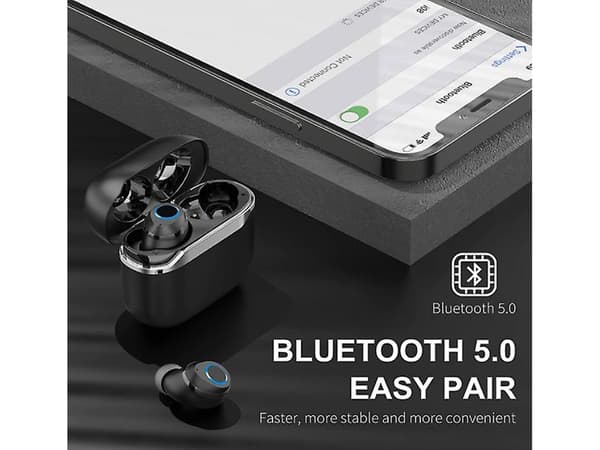 In-Ear Hörlurar Utan Laddning USB-C Bluetooth Svart