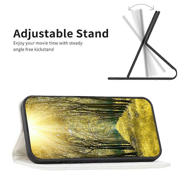 Style-16 Mobilskal för Oppo A59 5G med Korthållare Rombmönstrad Design