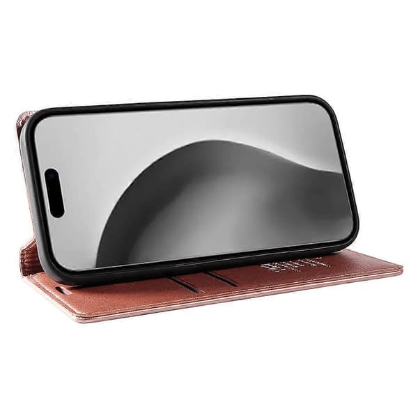 Plånboksfodral i läder med magnetlås för iPhone 16 Pro Max