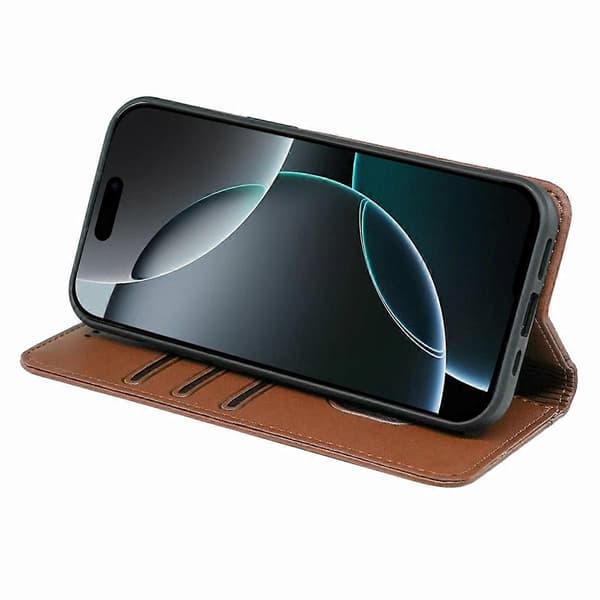 Plånboksfodral för iPhone 16 Pro Max med magnetlås PU-läder Telefonskal