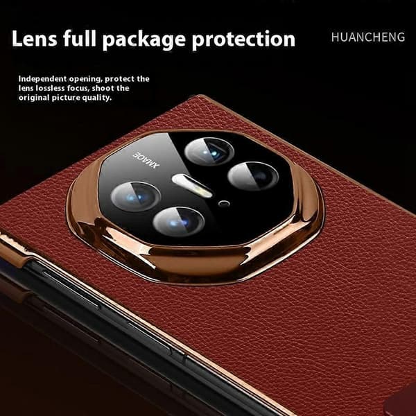 För Huawei Mate XT Ultimate Telefonfodral Ställ Läder+PC Mobilskal