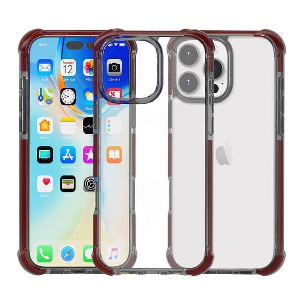 iPhone 16 Pro TPU+TPE+PC Kirkas Puhelinkotelo Puhelimen Suojus