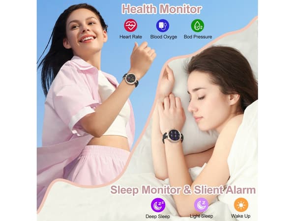 Smartklokke Bluetooth-anrop Ip67 Ios/Android Svart