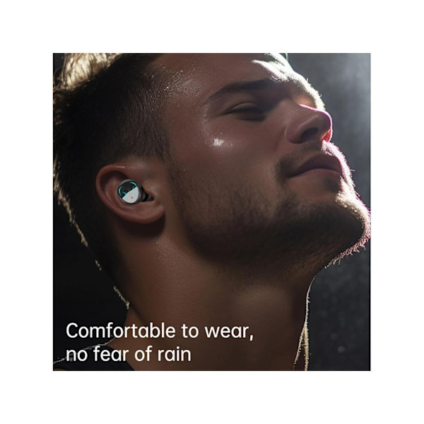 Punk Digital Display TWS Trådlösa Bluetooth Hörlurar Silver
