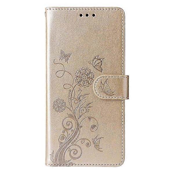 Fodral för Motorola Moto G75 5G, fjärils- och blomstermönstrat plånboksfodral i läder