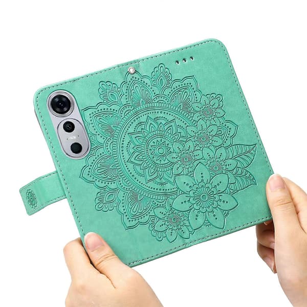 Blommig Läderfodral med Ställ för Huawei nova 12 Pro 5G