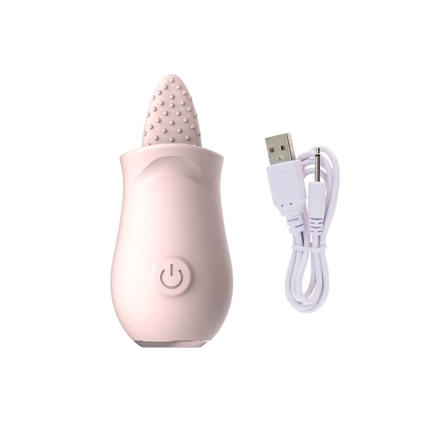 10 Hastigheter Tungslickande Uppladdningsbar Vibrator för Kvinnor (Rosa)