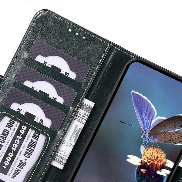 Fodral med kortfack, folio-ställ, telefonskydd för Xiaomi Redmi Note 13 Pro 4G/Poco M6 Pro 4G