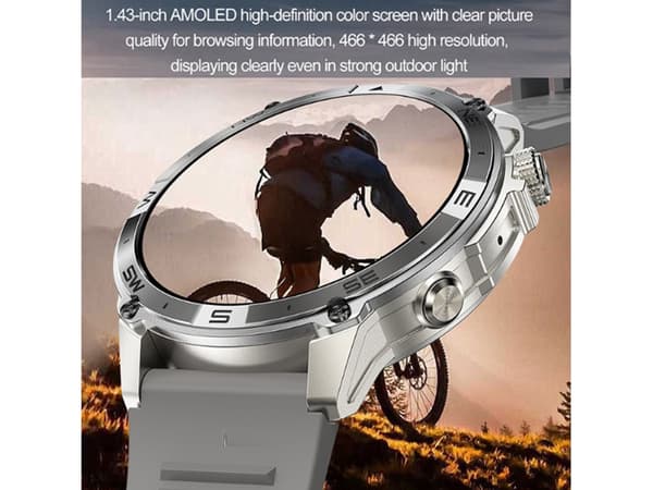 Älykello 1 43 Amoled Metric Predictions 100+ Urheilutilaa Bluetooth 5.3 Musta