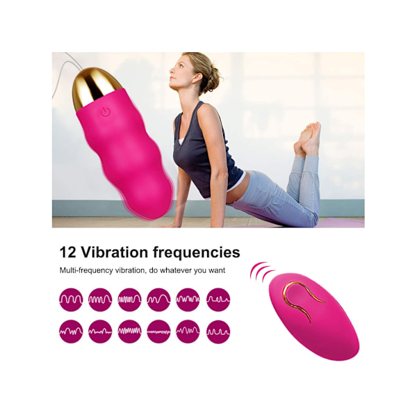 12 Frekvens Fjärrkontroll Vibrator, Kvinnlig Klitorisstimulator (Lila)
