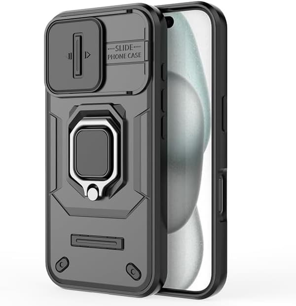 Telefoncover - Xiaomi Poco C75 4G - Stødsikkert - Skydevindue - Linsebeskyttelse Black