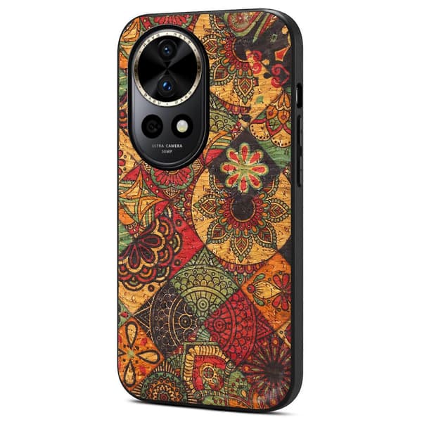 Blomstermønster TPU+PC+PU-telefondeksel til Huawei nova 12 Pro 5G/ nova 12 Ultra 5G