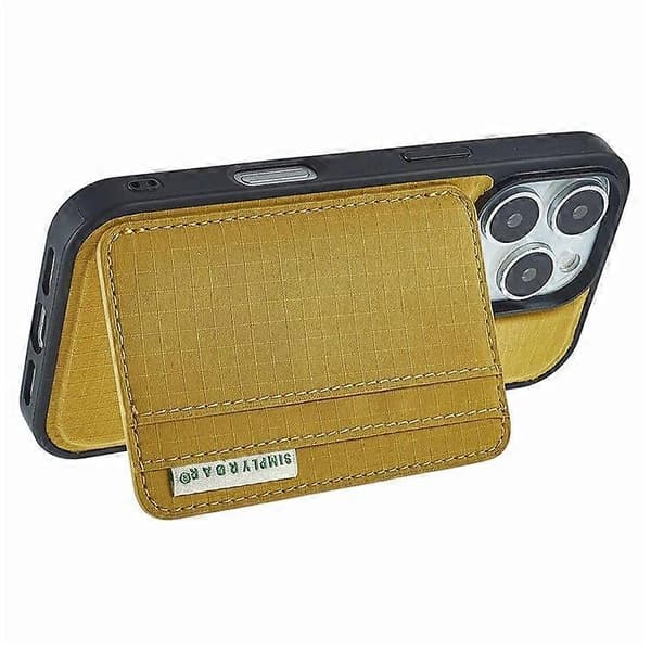 For iPhone 16 Pro Max Deksel med Kortholder Støtte Retro Lær Bakdeksel