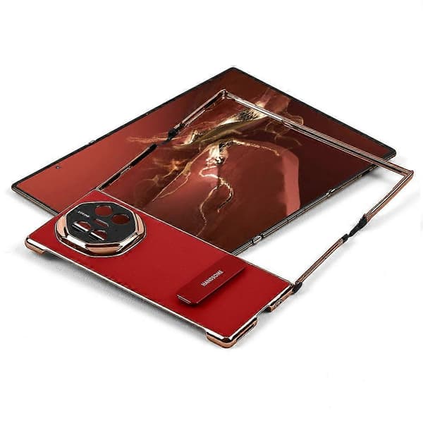 För Huawei Mate XT Ultimate Telefonfodral Ställ Läder+PC Mobilskal