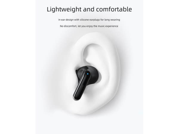 Bluetooth Brusreducerande Stereohörlurar Svart