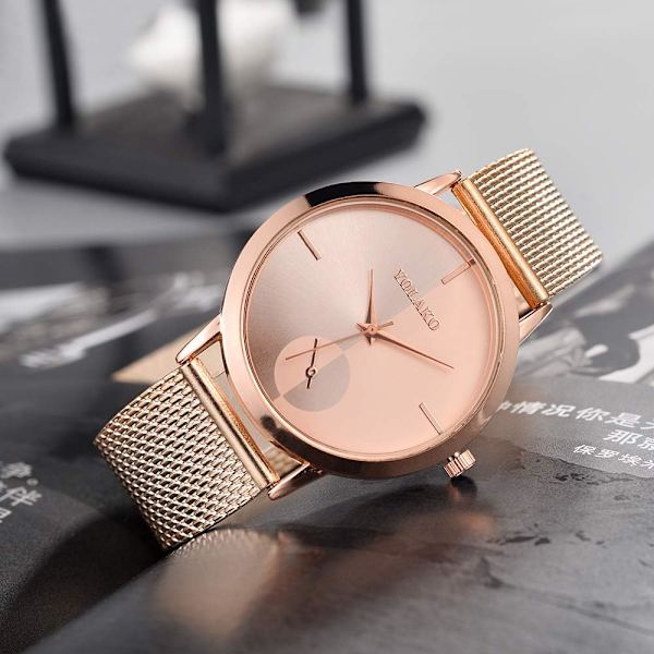 Mode Dam Quartz Klocka Legering Analog Armbandsur Enkel Damklocka