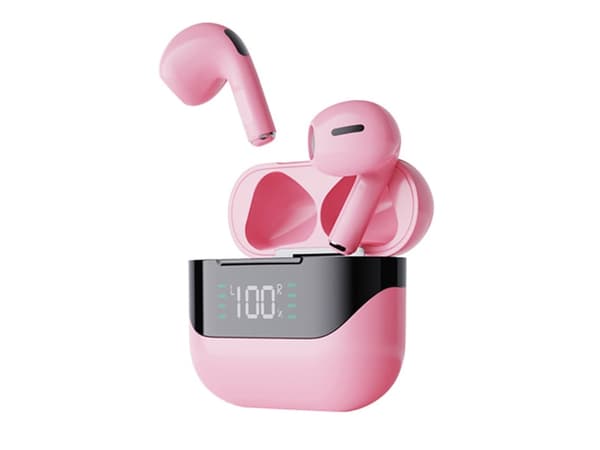 Brusreducerande Bluetooth Stereo Hörlurar med Digital Display, Rosa
