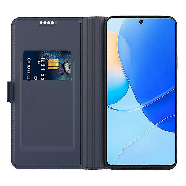 För Huawei nova Y72 4G/ Enjoy 70 Fodral Korthållare Visningsställ PU Läder Telefonskal