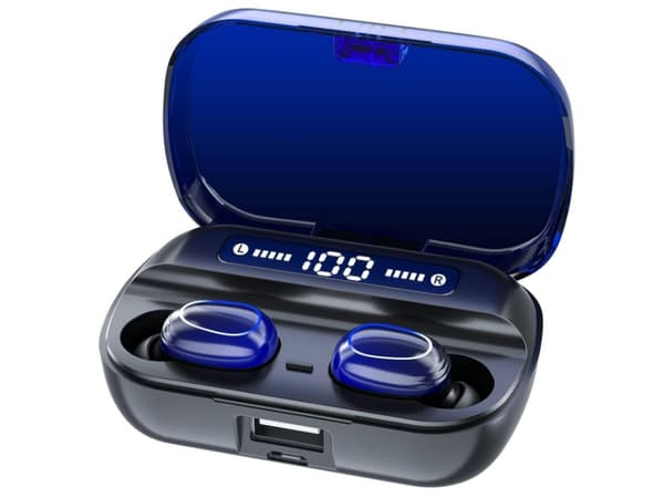 Blå Brusreducerande Trådlösa Bluetooth-hörlurar
