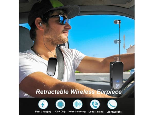 Clip-on Stereo Bluetooth Hörlurar med Brusreducering Svart