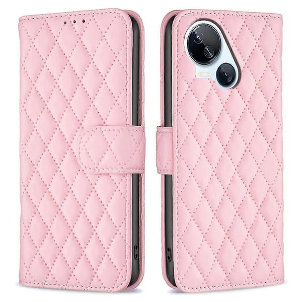 Diamantmønstret læder telefoncover til Tecno Spark 10 5G