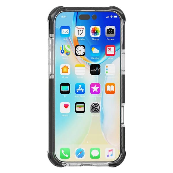 For iPhone 16 Pro TPU+TPE+PC Klar Telefonveske Deksel