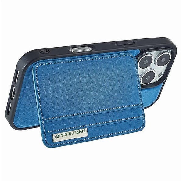 Etui til iPhone 16 Pro Max med kortholder, støttefod og retro læderbagside