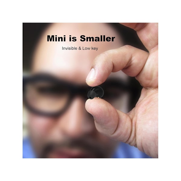 Micro Lågprofil Bluetooth Osynliga Hörlurar Svart
