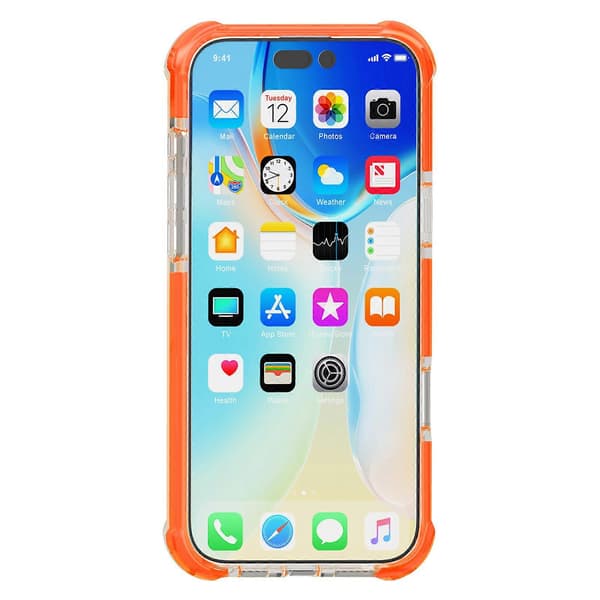 For iPhone 16 Pro TPU+TPE+PC Klar Telefonveske Deksel