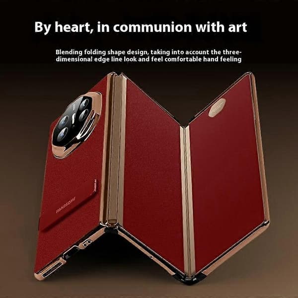 För Huawei Mate XT Ultimate Telefonfodral Ställ Läder+PC Mobilskal