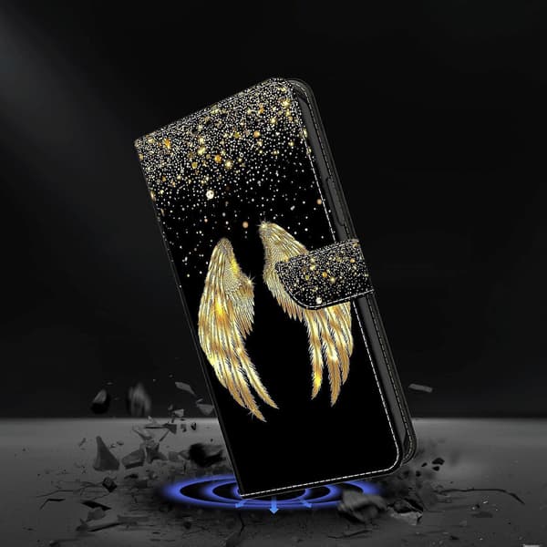 3D Mönstertryck Ställ Telefonfodral för Xiaomi 14, Plånboksdesign Omslag