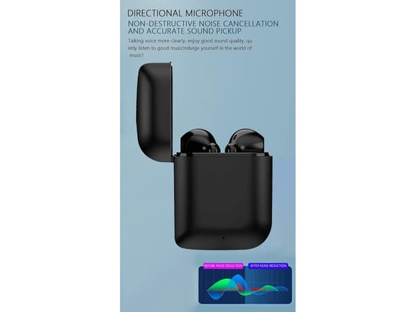 Brusreducerande Bluetooth Deep Bass Hörlurar Svart