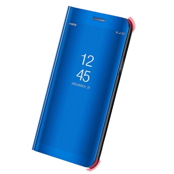 Lærveske til Huawei Mate 10 med speiloverflate og lærstativ