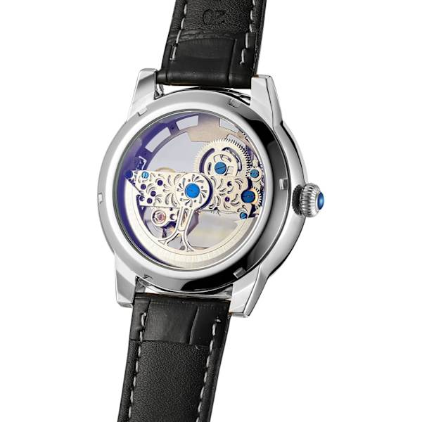 Skelettklocka Automatisk Självuppdragande Luminous Steampunk Klänning Armbandsur