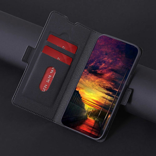 För Motorola Edge 40 Neo 5G Fodral Twill Textur PU Läder Skyddande Telefonskal
