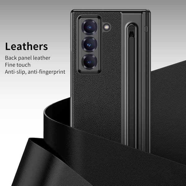Foldbart Etui - Samsung Galaxy Z Fold4 - Penholder - Mat PC - Blå Blue Samsung Galaxy Z Fold4
