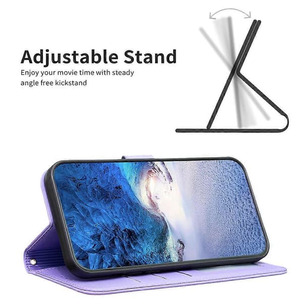 Läderfodral för Honor X8b 4G med klövermönster
