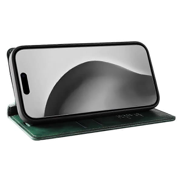 Læderetui med pung til iPhone 16 Pro Max med magnetlukning