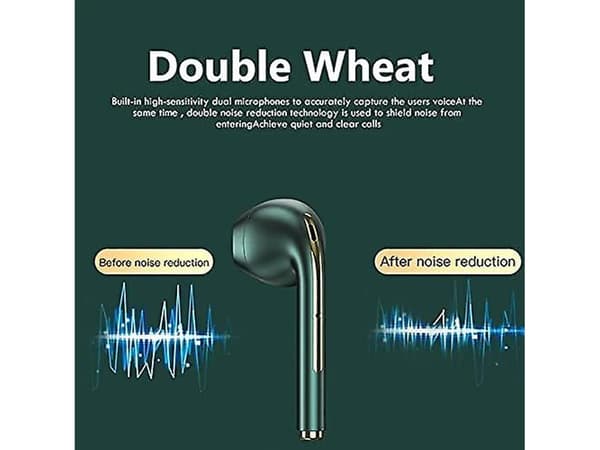 In-Ear Hörlurar Snabbladdning Bluetooth Grön