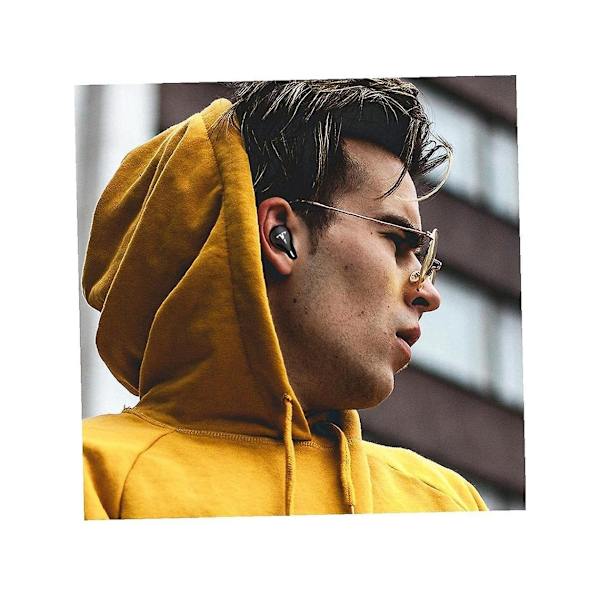 Bluetooth Gaming Hörlurar Stereo In-Ear Mini Sportheadset med Mikrofon Crackblue YEMAESRE