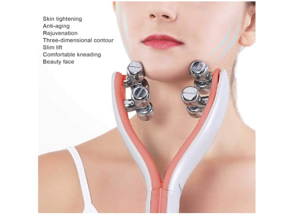 Sx-818 Ems Ansigtsmassager til fuld kropsslankning Reducerer dobbelthage, hvid