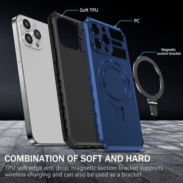 Telefondeksel - iPhone 11 - Støtsikker - Magnetisk holder - Blå Blue iPhone 11