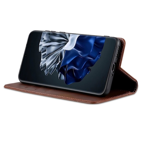 För Huawei P60/P60 Pro PU Läder Telefonfodral Plånboksställ Repskydd Smartphone Skal