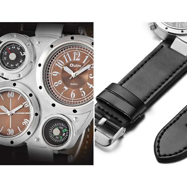 Carrie Hughes Herr Steampunk Automatisk Klocka Självuppdragande Mekanisk Skelettläderklocka