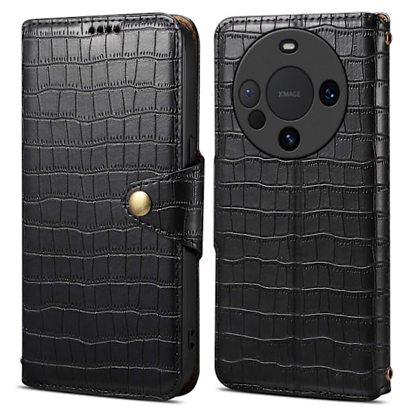 För Huawei Mate 60 Pro Fodral Ställ Plånbok Fallsäkert Läderfodral