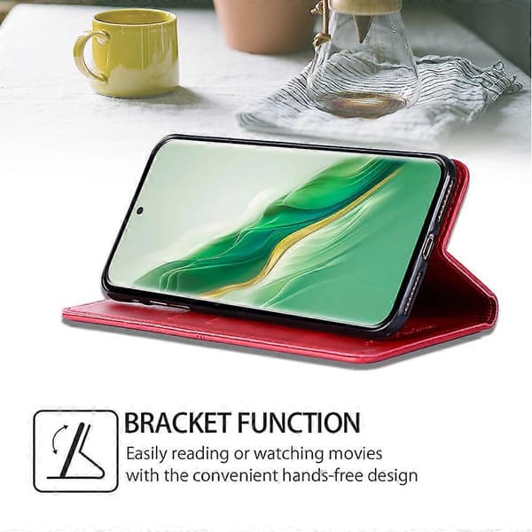 För Huawei nova 12 5G Mobilskal Kortfack Konstläder Textur Flipfodral