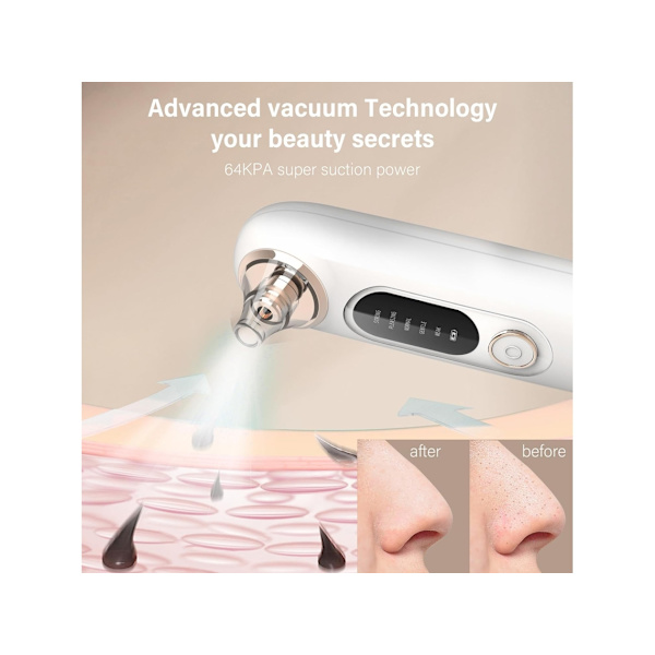 Ansiktsrengörare för pormaskar Pore Vacuum Kit 5 Nivå Justerbar Sug Blackhead Extractor Tool Pore Cleaner från YEMAESRE